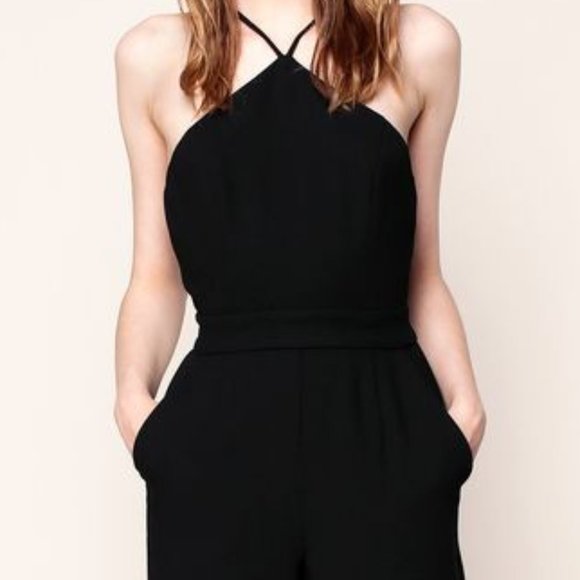 BCBGeneration Black Halter Wide Leg Jumpsuit - Picture 6 of 6